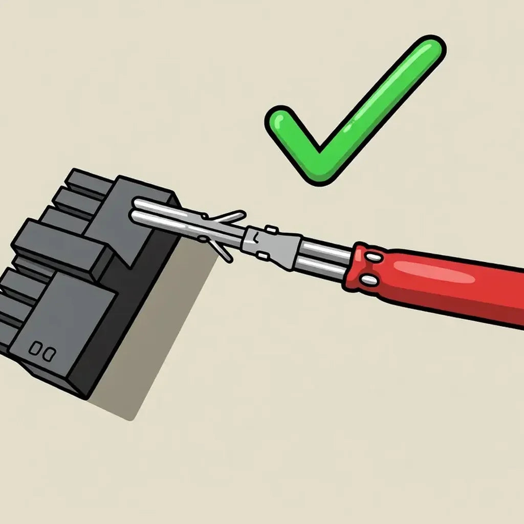 Correct Micro-Fit terminal orientation